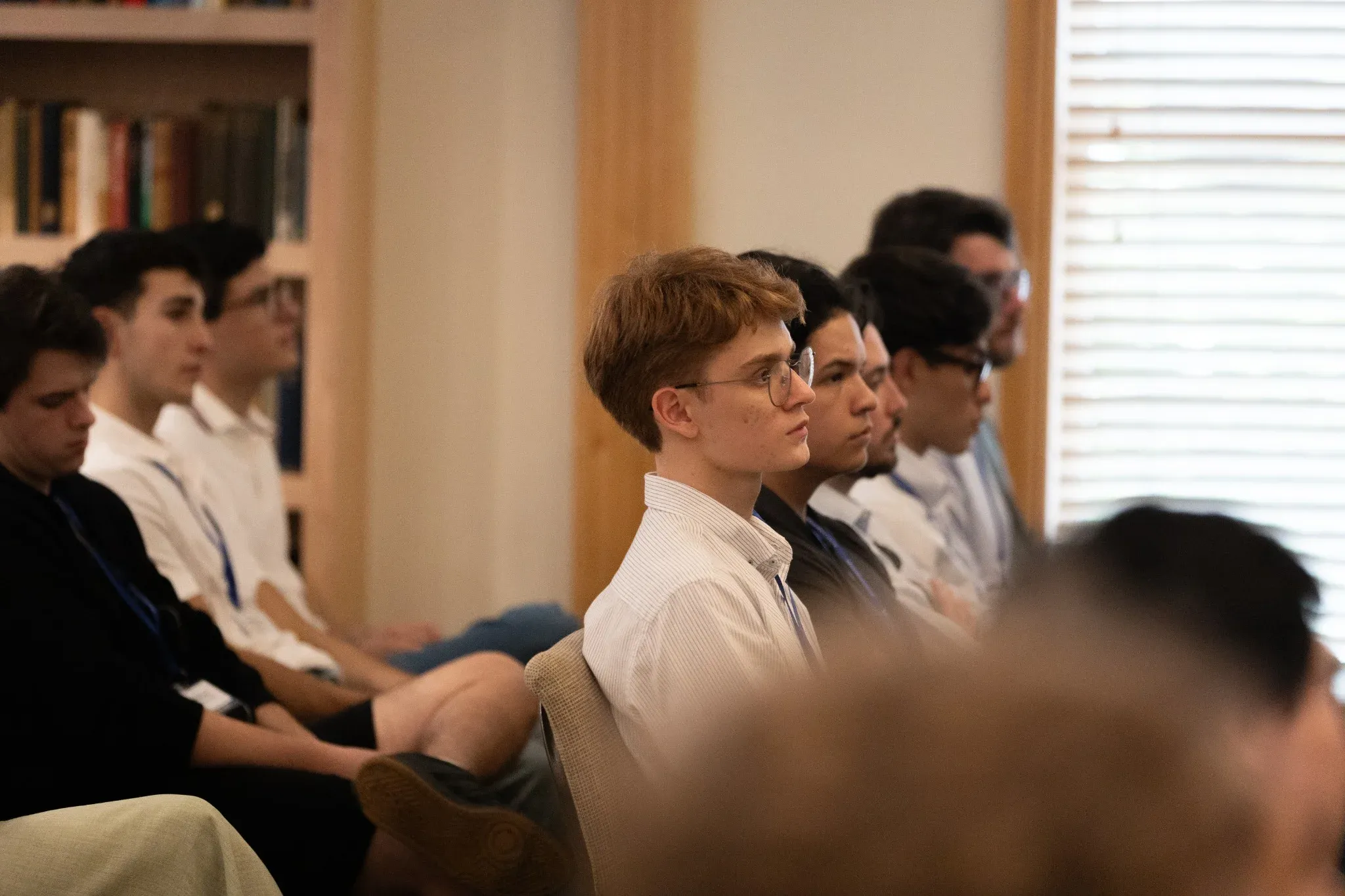 Students listening during a classroom session